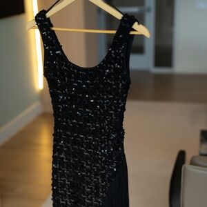 Vintage Sequin with Fringe Night Out Dress
